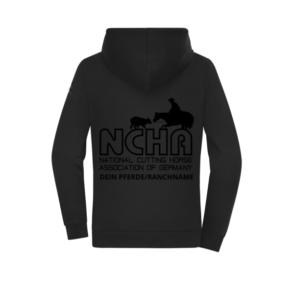 Rückendruck - Ladies' Hoody Interlock Miniaturansicht